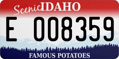 ID license plate E008359