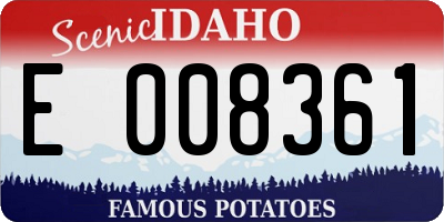 ID license plate E008361