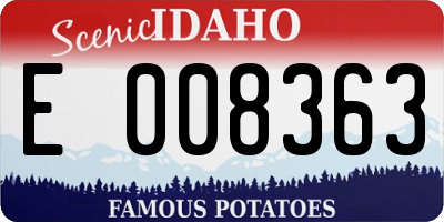 ID license plate E008363