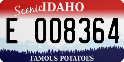 ID license plate E008364