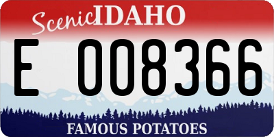ID license plate E008366