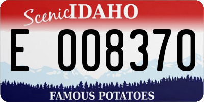 ID license plate E008370