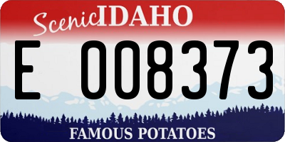 ID license plate E008373