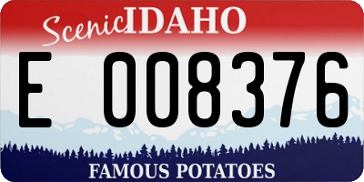 ID license plate E008376