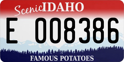 ID license plate E008386