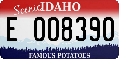 ID license plate E008390