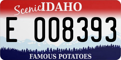 ID license plate E008393