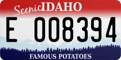 ID license plate E008394
