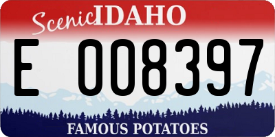 ID license plate E008397