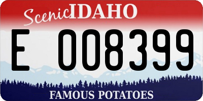 ID license plate E008399