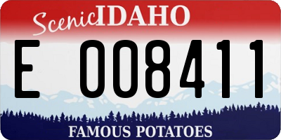 ID license plate E008411