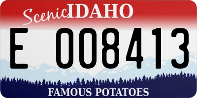 ID license plate E008413