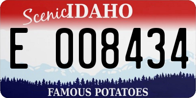 ID license plate E008434