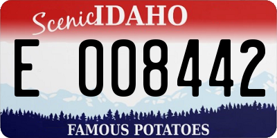 ID license plate E008442