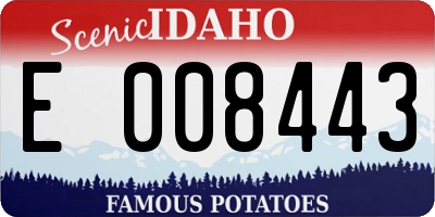 ID license plate E008443