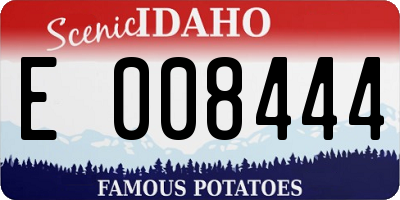 ID license plate E008444
