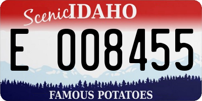 ID license plate E008455