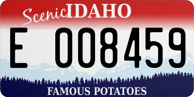 ID license plate E008459