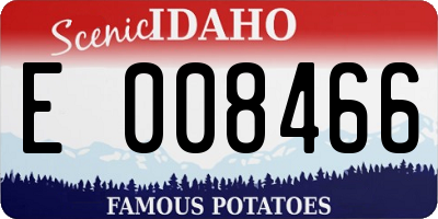 ID license plate E008466