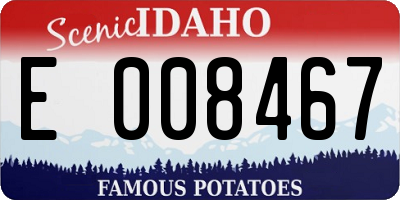 ID license plate E008467