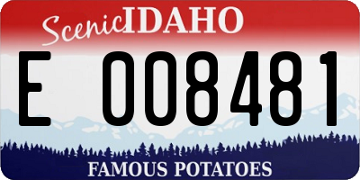 ID license plate E008481