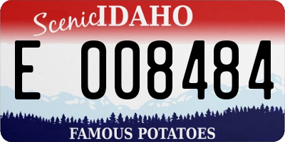 ID license plate E008484