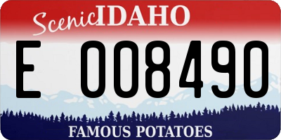 ID license plate E008490