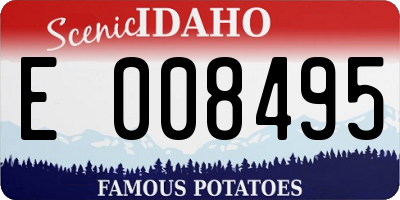 ID license plate E008495