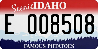 ID license plate E008508