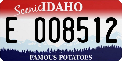 ID license plate E008512