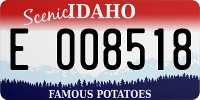 ID license plate E008518