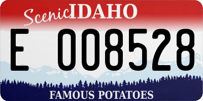 ID license plate E008528