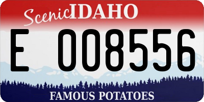 ID license plate E008556