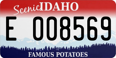 ID license plate E008569