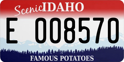 ID license plate E008570