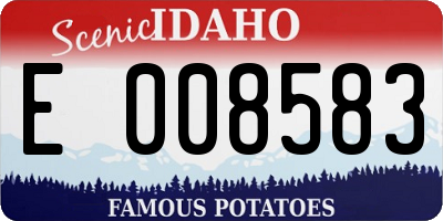 ID license plate E008583