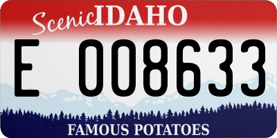 ID license plate E008633