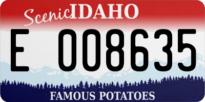 ID license plate E008635