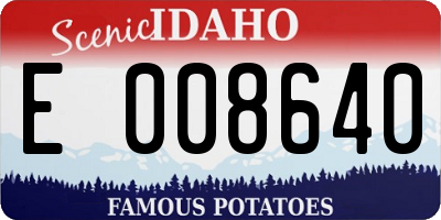 ID license plate E008640