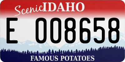 ID license plate E008658