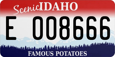 ID license plate E008666