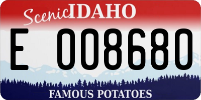 ID license plate E008680