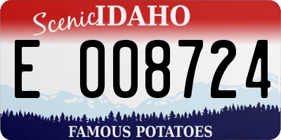 ID license plate E008724