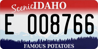 ID license plate E008766