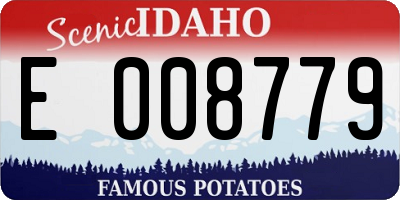 ID license plate E008779