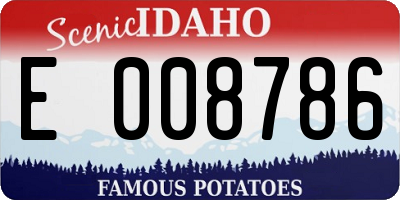 ID license plate E008786