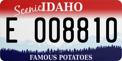 ID license plate E008810