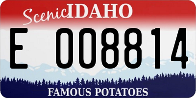 ID license plate E008814