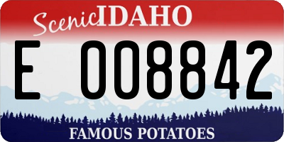 ID license plate E008842