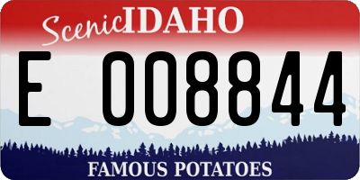 ID license plate E008844